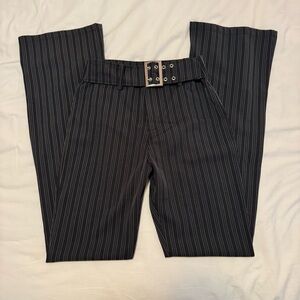 Motel Rocks Black Pinstripe Pants